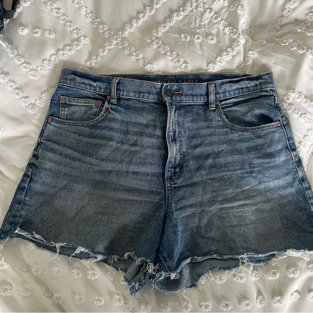 American Eagle Outfitters Distressed Blue Jean Shorts